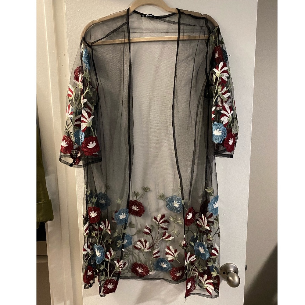Swim suit cover up/kimono top